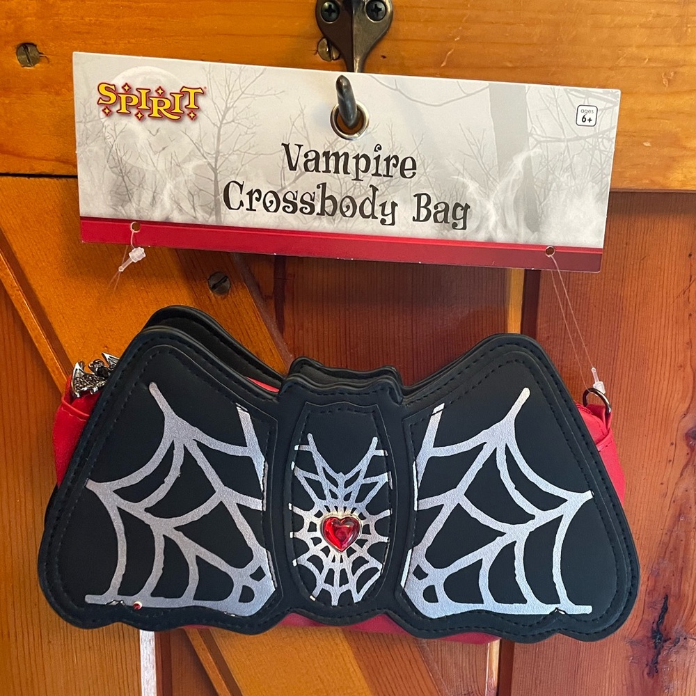 Vampire Bat Halloween Goth crossbody purse/bag. New with tags.
